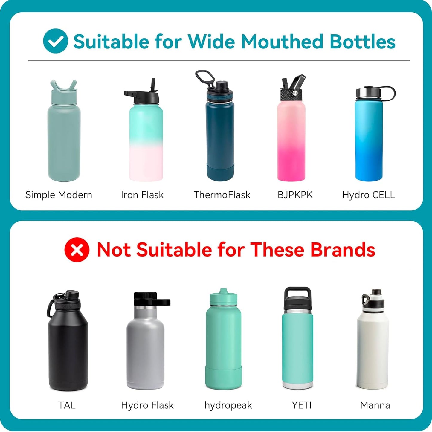 Lid for Hydro Flask 32 40 oz Water Bottle, Spout Lid with Handle Replacement for Wide Mouth Lid Chug Cap
