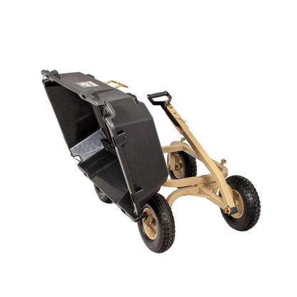 TerraTrek Heavy-Duty Garden Cart on Wheels – 7 Cu. Ft. Patented Dual Side Poly Dump Cart, 1200 lb. Capacity, All-Terrain Utility Wagon with No-Flat Wheels for Yard, Garden, Farm & Work