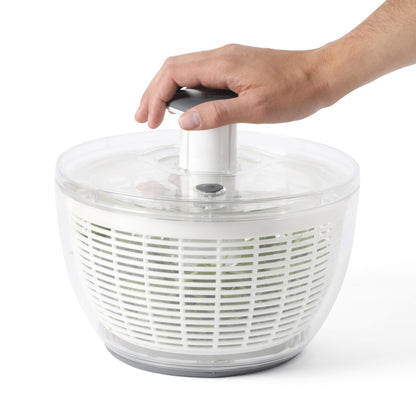 Calphalon Aero 6.3 Qt Salad Spinner, Fruit Wahser, Fruit Washing Bowl with Strainer, Vegertable Cleaner, Salad Cleaner, Lettuce Washer
