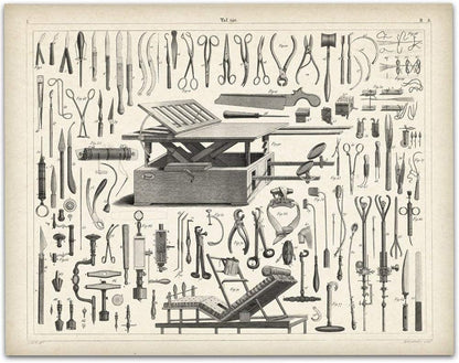 11x14 Vintage Medical Instruments - Unframed Art Print - Great Gift For Doctors and Nurses