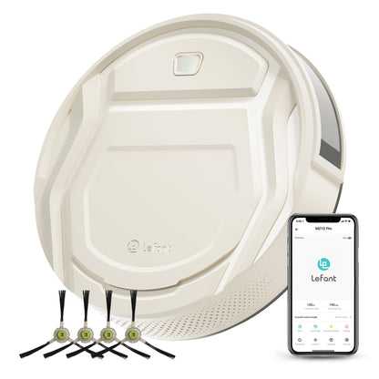 Lefant M210 Pro Robot Vacuum, Slim Quiet, 3 Adjustable Suction Levels, 6 Modes, Robot Vacuum Cleaner for Pet Hair, Hard Floors & Low Carpets, Self-Charging, WiFi/App/Alexa Control, Gray