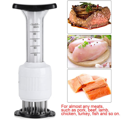 Meat Tenderizer Injector, Flavor Syringe for Steak, Needle Injector for Meat, Kitchen Tool for Marinade