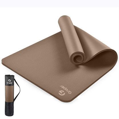 Yoga Mat Non Slip NBR Thick Yoga Mat, 72"L x 32"/24"W x 0.6"/0.4"TH (185cm x 80cm/61cm x 15mm/10mm), Anti-Tear Exercise Mat with Carrying Strap and Bag, Workout Mats for Yoga, Pilates, Floor Exercises