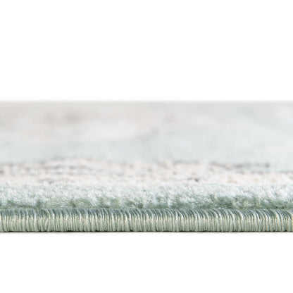 Unique Loom Parker Collection Area Rug - Kokulu (10' x 14' 1" Rectangle, Aqua/ Beige)