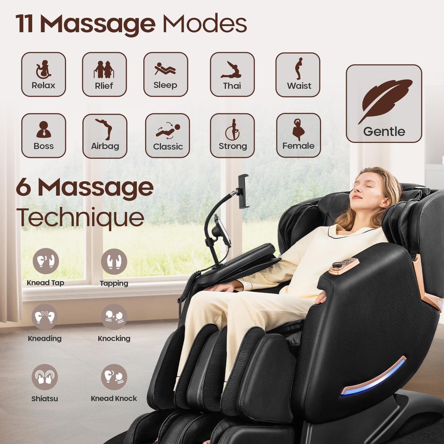 CASINTA 4D Massage Chairs Full Body - 53.5 Extend Sl Track Shiatsu Massage Chair - Zero Gravity Massage Chair,Core Heating & 22 Airbag, Smart Foot Rollers,Ai Voice, Yoga Mode