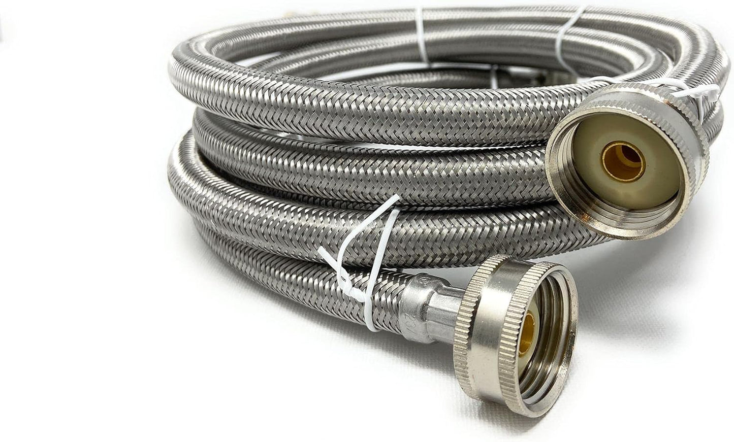 Premium Stainless Steel 6ft Washing Machine Hoses Burst Proof Leak Proof 2 Pack for Hot Cold Water