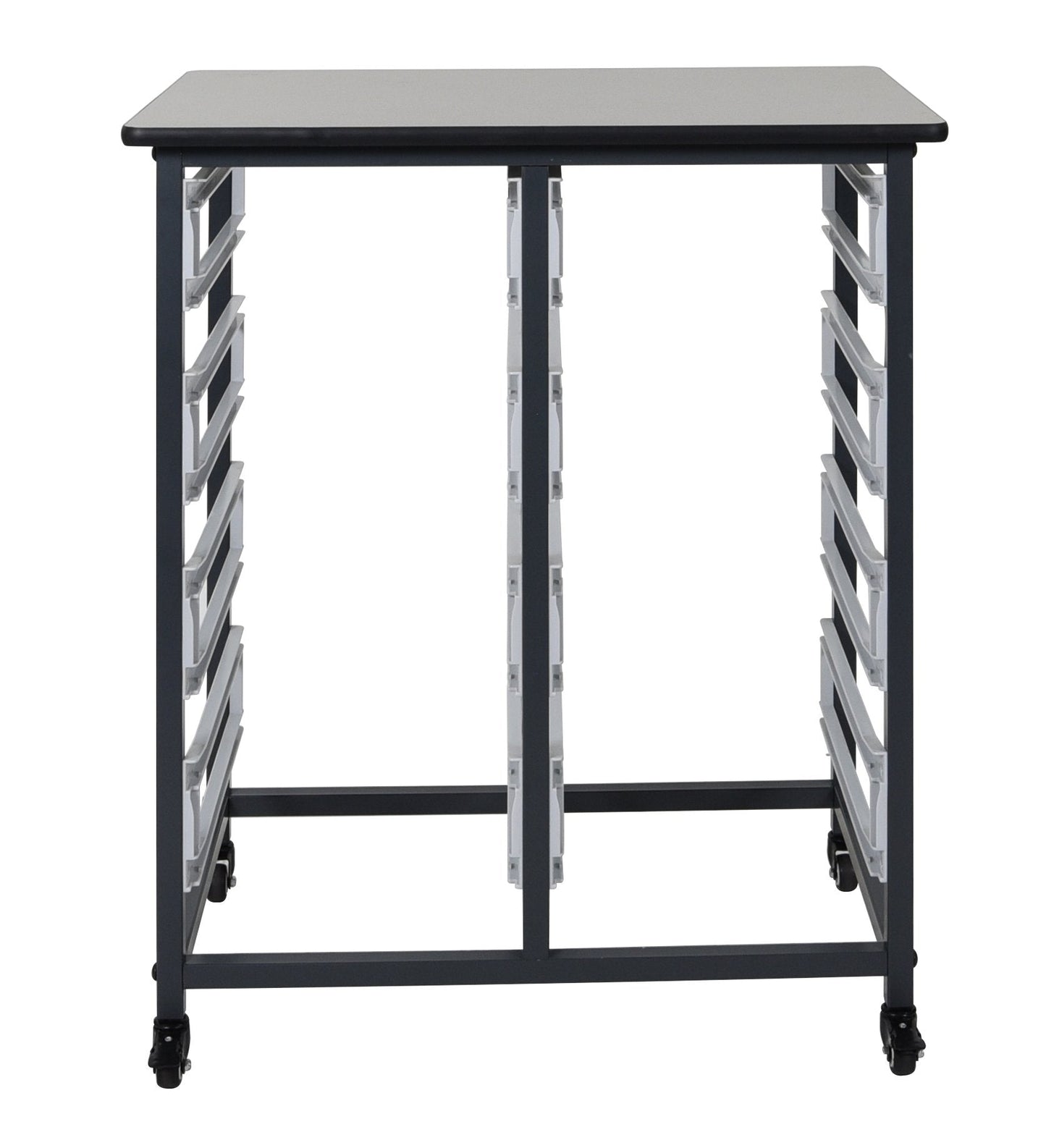 LUXOR MBS-DR-16S Mobile Bin System - Double Row Grey 20 L x 30 75 W x 37 5 H