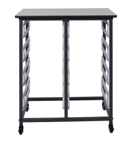 LUXOR MBS-DR-16S Mobile Bin System - Double Row Grey 20 L x 30 75 W x 37 5 H