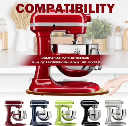 Kitchen Appliance Slider Mat for Kitchen Aid 5-8Qt Bowl Lift Stand Mixers, Bamboo Slide Board for Countertop