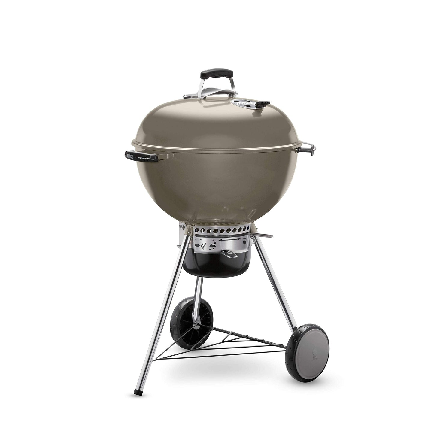 Weber Master-Touch Charcoal Grill, 22-Inch, Smoke – Premium Outdoor BBQ Grill with Tuck-Away Lid Holder & One‑Touch™ Cleaning System, Porcelain‑Enameled Kettle