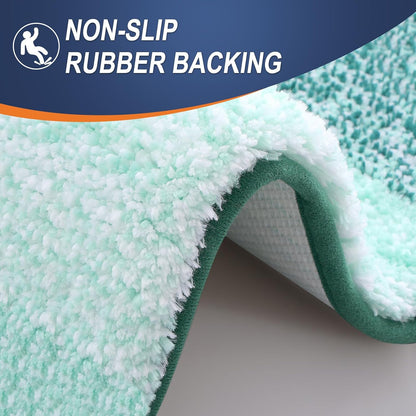 OLANLY Bathroom Runner Rug - Extra Soft Microfiber Mat with Rubber Backing | 47x20 Inches, Quick Dry, Blackish Green
