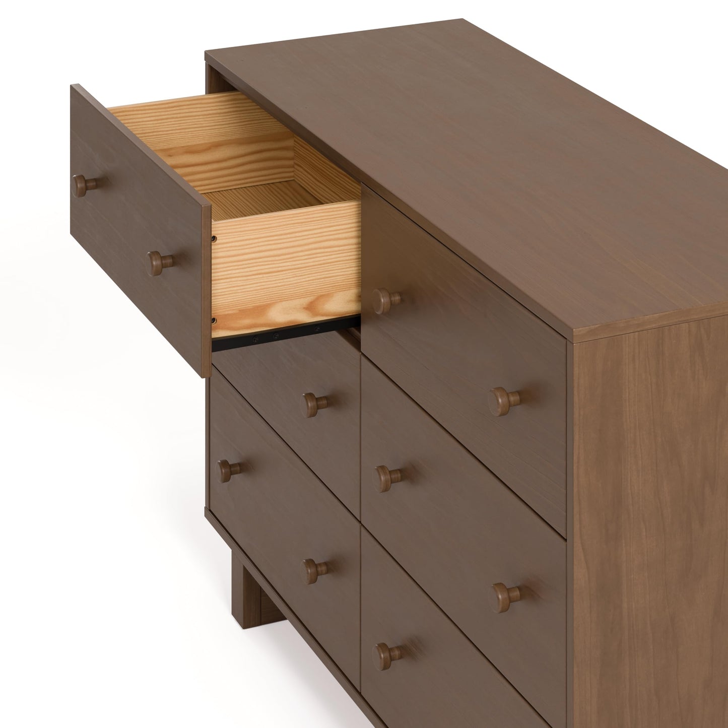 Storkcraft Texas 6 Drawer Dresser (Hazelnut) – GREENGUARD Gold Certified Baby Dresser, Interlocking Drawer System for Nursery & Kids’ Bedroom, Brown Chest for Kids Bedroom, Nursery Storage