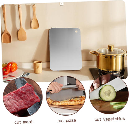 Stainless Steel Cutting Board, Oversized Dough Board, Metal Maple Chopping Board for Kids Makeup