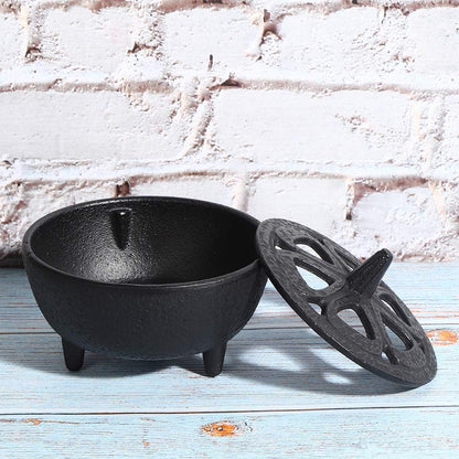 Black Iron Shaped Incense Burner, Sturdy Home Decor, Convenient for Aromatherapy with Sand