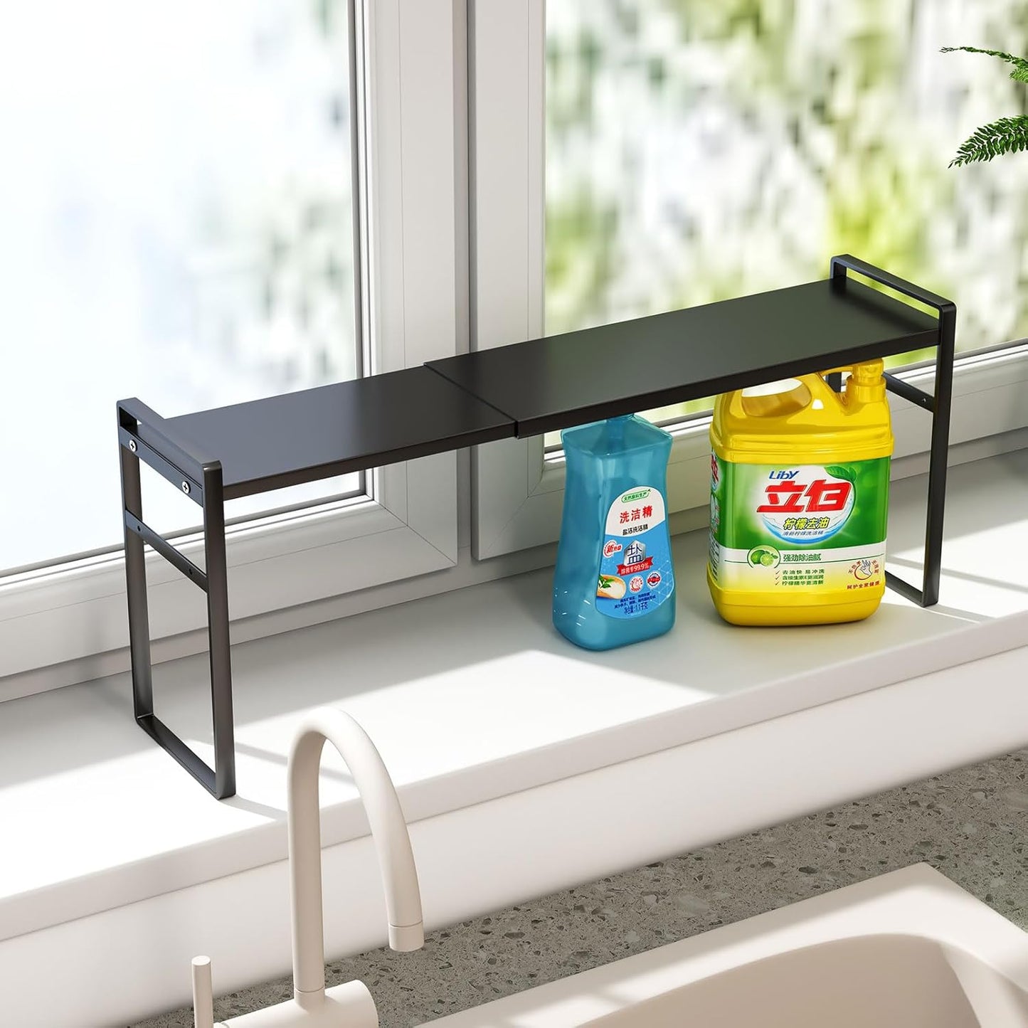 1pcs Counter Small Narrow Tall Shelf for Windowsill Kitchen Organizer Window Sill Plant Shelf Stackable Shelves