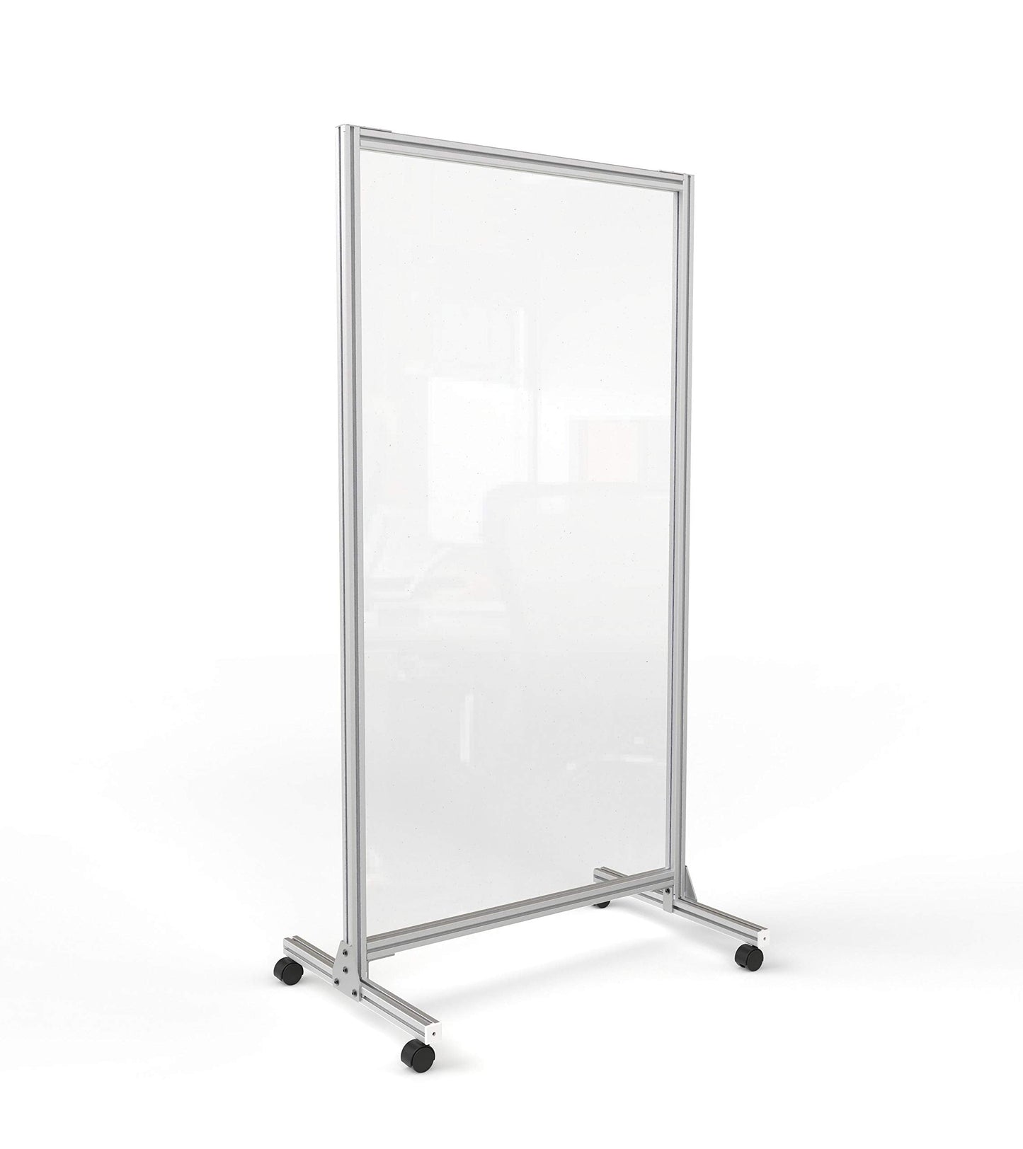 Ghent Plastic Mobile Divider, Clear, 74"H x 38"W, CMD7438-A