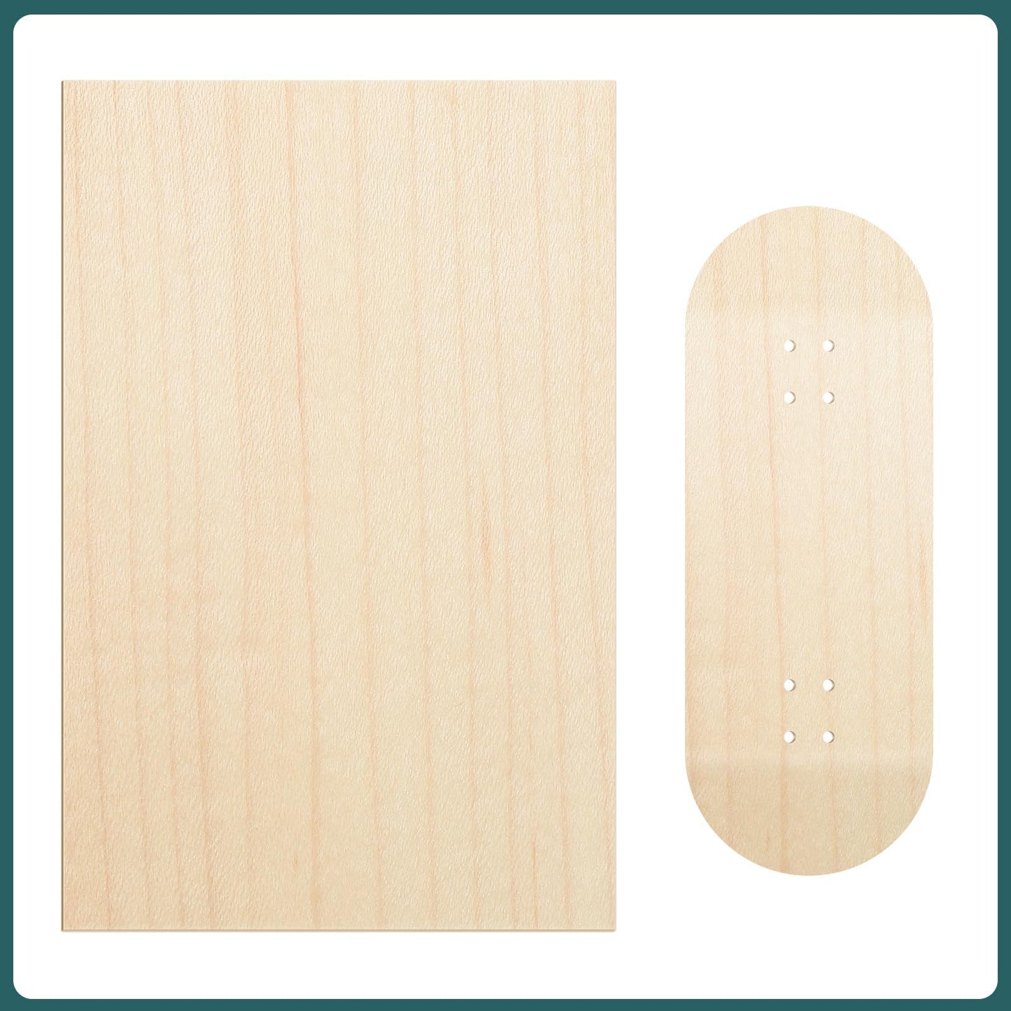 Novabright 100 Pcs Maple Fingerboard Wood Veneer Pieces 4" x 2.6" 60 Straight Cut, 40 Cross Cut 1/42" Thickness for String Instrument Fingerboards Crafting Repairing
