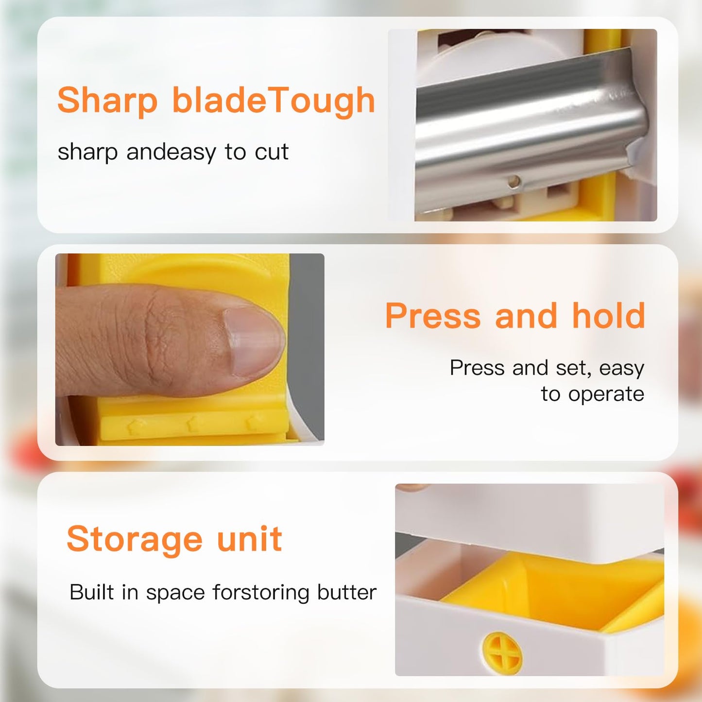 Butter Dispenser, Portable Butter Slicer, Butter Cutter Slicer, can be used to cheese, fruit and bread for baking (1PCS)