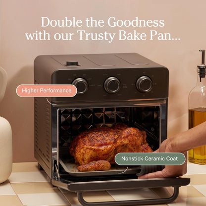 Our Place Wonder Oven Essentials Kit - Extra Air Fryer Basket & Nonstick Bake Pan | Eco-Friendly & Oven Safe