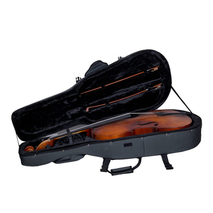Crossrock Lightweight Cello Case for 4/4 Full Size Cello with Dense Foam in Grey (CRP200CEFGY)