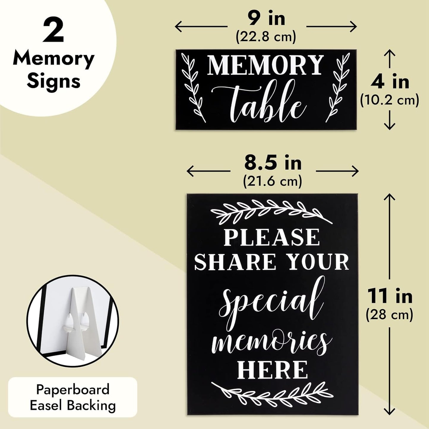 Juvale Celebration of Life Decorations – Memory Signs for Funeral, Memorial Service, Graduation, Wedding, and Birthday