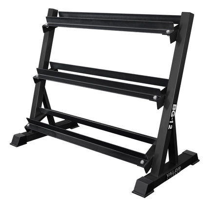 Valor Fitness 3-Tier Dumbbell Rack - Adjustable Weight Organizer Rack for Home Gym Dumbbell Storage Sports Equipment Organizer