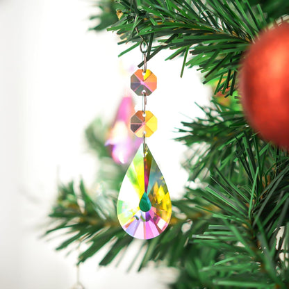 25pcs 50mm kanpura Crystal Prisms Chandelier Suncatcher Beads Replacement Colorful Hanging Crystals for Chandeliers