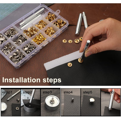 BUTUZE Leather Kit 440Pcs The Most Complete Leather Working Tool Set, Punch Cutter Tools, Letter and Number Stamp, Stamping Set, Apron, Tanned Instructions for Beginners, Professionals