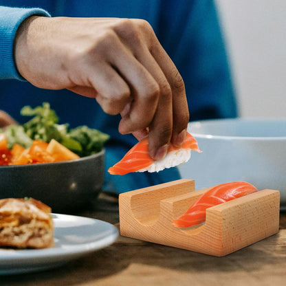 Alipis Hand Roll Sushi Holder U Shaped Sushi Stand Taco Rack Serving Plate for Japanese Cuisine Home Kitchen Party 4.52X3.93X1.57In