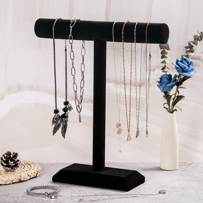 Pangkeep Necklace Holder,Black Velvet Jewelry Display Stand for Selling,13.8 Inches Tall Jewelry Holder.