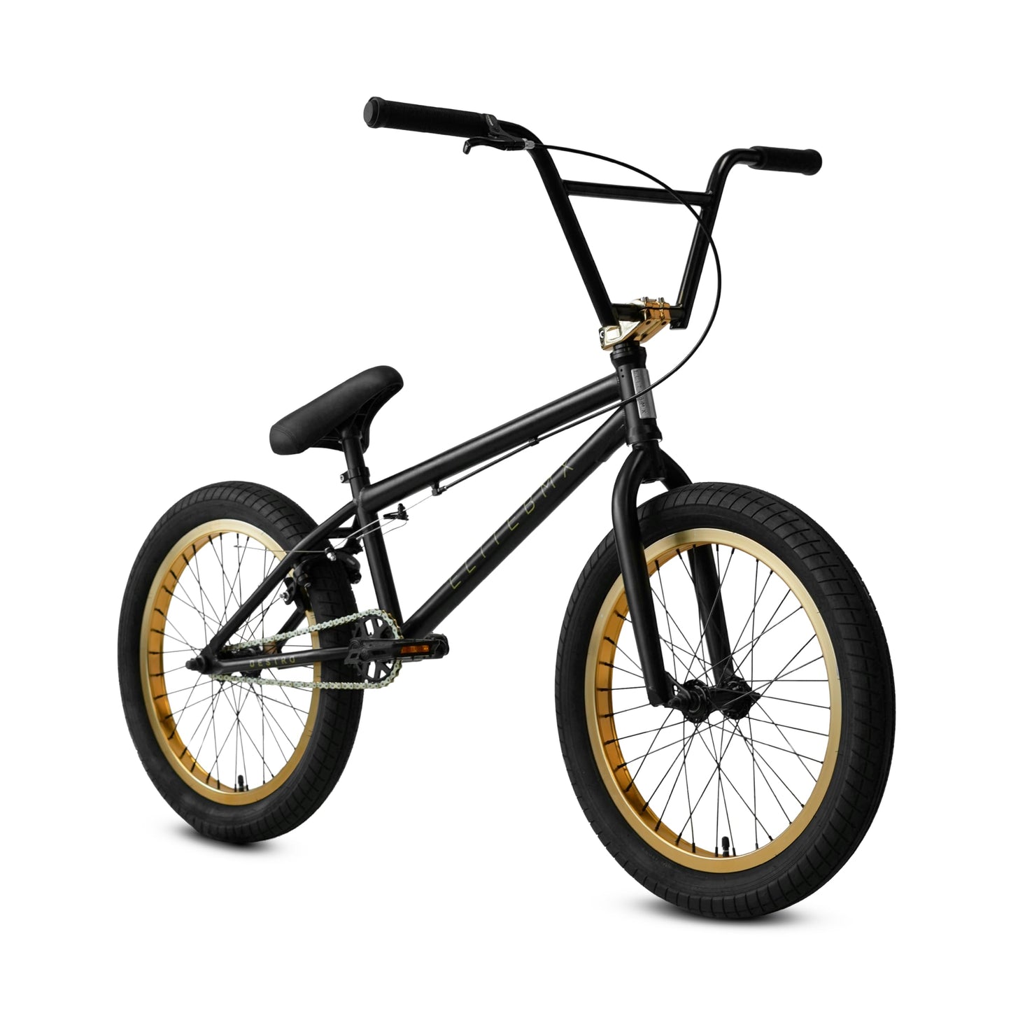 Elite BMX Bicycle 18", 20" & 26" Model Freestyle Bike - 3 Piece Crank (Black Venom OE, 20")