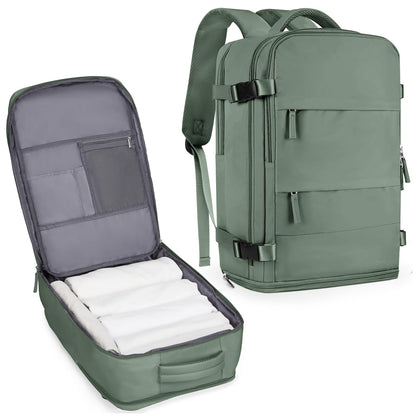 coowoz Travel Backpack Carry On for Women Man Gym Backpacks with Laptop Compartment Mochila de Viaje Teacher Personal Item Backpack Airplane Accessories Must Haves Grey Small