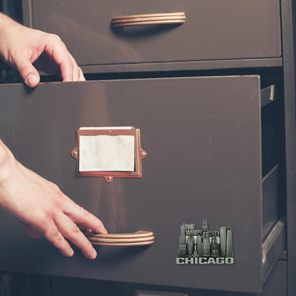 Chicago Souvenir Magnet, Windy City Skyline Decoration, Durable Refrigerator and Office Magnetic Decal