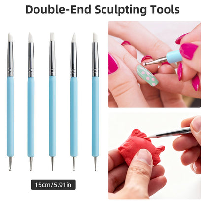 AULEEP Clay Sculpting Tools Kit, 35 PCS Air Dry Clay Tool, Polymer Clay Tools, Portable Clay Pottery Supplies for Adults, Pottery Craft, Dotting, Carving, Molding, Modeling, Drawing, Shaping