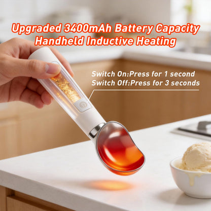 Dalicode Heated Ice Cream Scoop – Electric Scooper for Hard Ice Cream and Desserts, Heating Up to 158°F, Rechargeable 3400mAh Battery with LED Display, Easy to Clean, Ideal Summer Gift