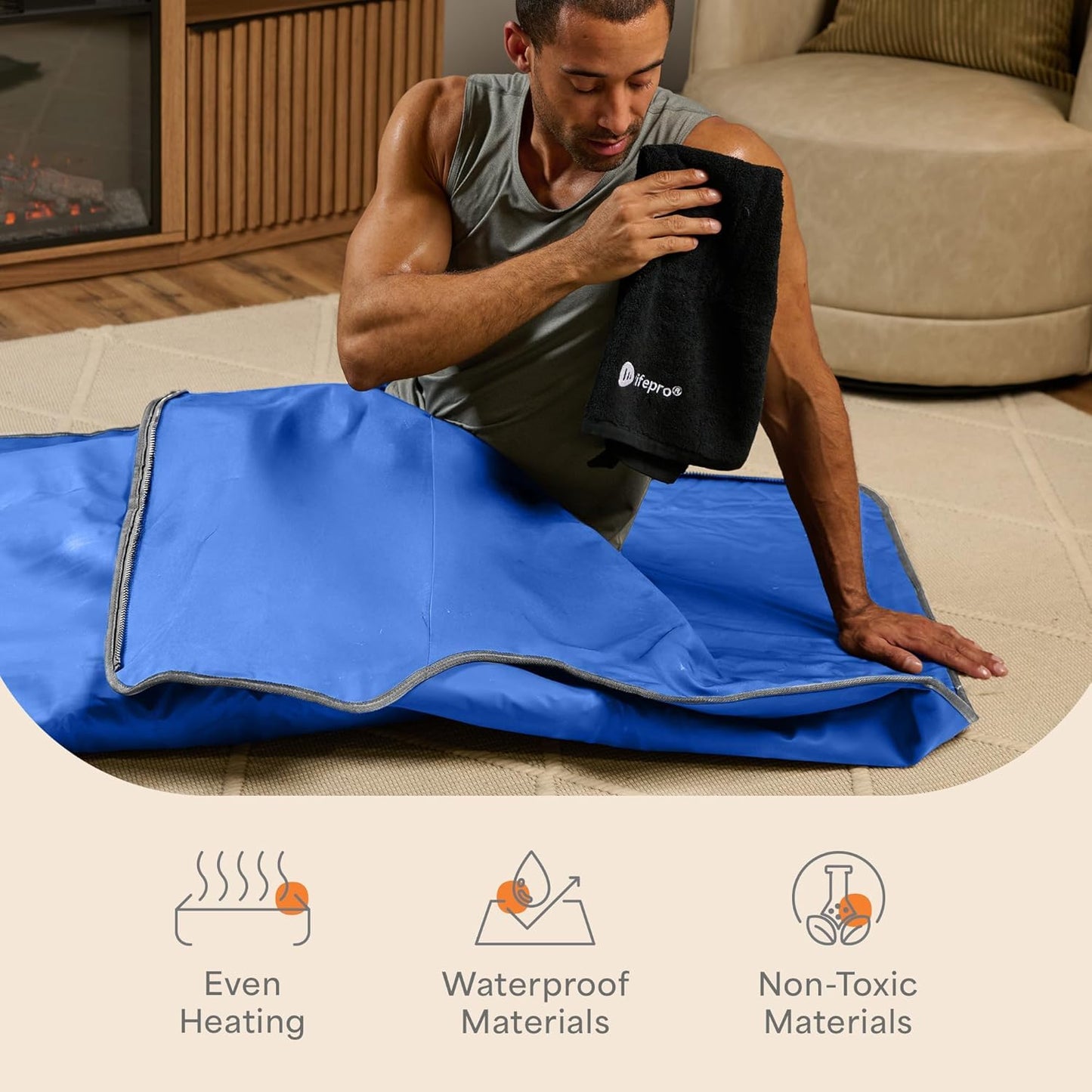 LifePro RejuvaWrap Infrared Sauna Blanket — Portable Sauna Bag with 9 Temp Levels Low EMF Far Infrared Heating — At Home Full Body Rejuvenation & Relaxation