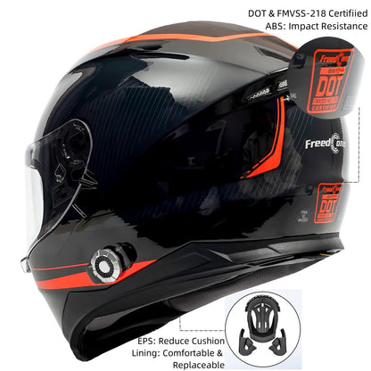 Bluetooth Motorcycle Helmet FreedConn BM12 DOT Full Face Bluetooth Helmets Motorcycle Dual Visor Helmet with Integrated Intercom System/ 2~3 Riders Pair/ 500M/ FM/ MP3/ Voice Dial (Multi-Color, XXL)