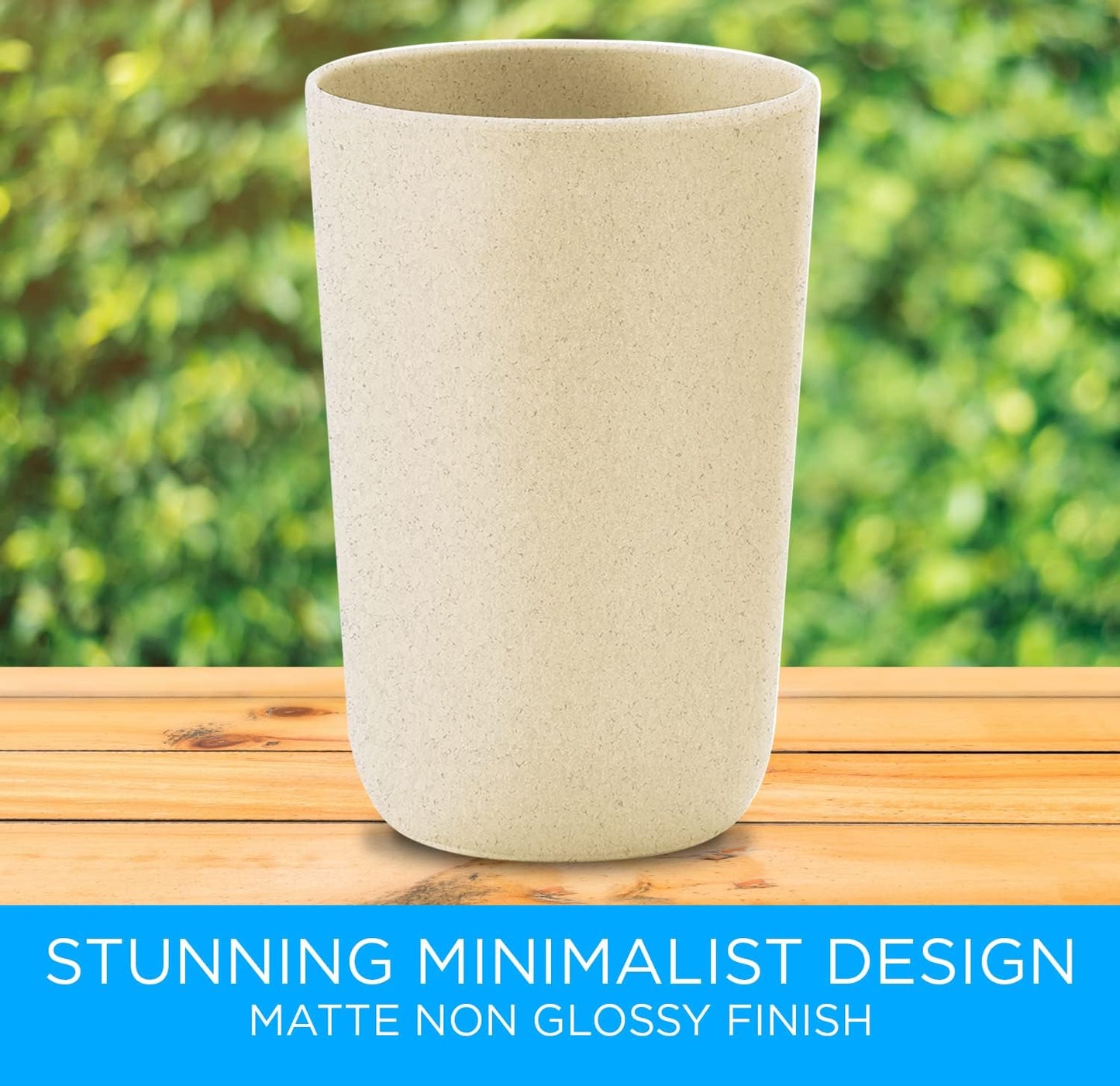 Modern Slim Bamboo Cream Kitchen Utensil Holder Caddy, Rust Proof and Dishwasher Safe for Countertop Organization