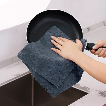 18 Pack (10 20 Inches, Homaxy Dish Towels for Kitchen x Dark Grey), Super Soft and Absorbent Coral Velvet Dish Cloths