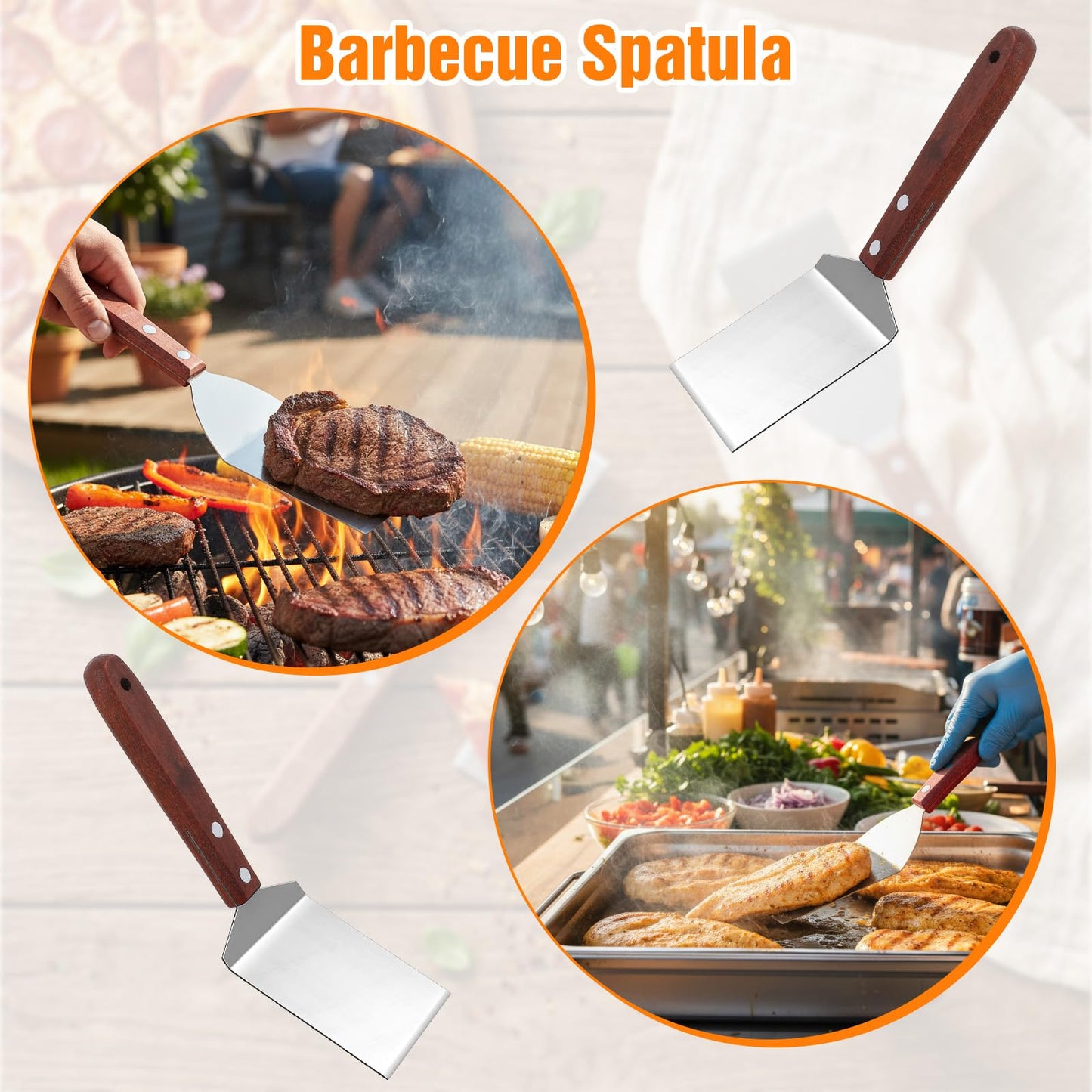 Afcabakila 20 Pcs Small Brownie Cookie Spatula, Metal Stainless Steel Pizza Spatula with Wooden Handle, Cake Baking Triangular Spade Shovel for Desserts Cutting & Serving Desserts, Brownies & Lasagna