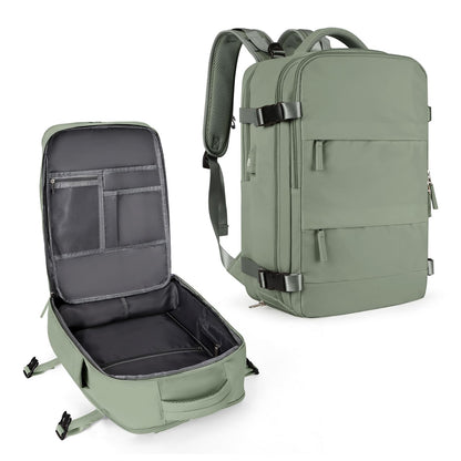 coowoz Travel Backpack Carry On for Women Man Gym Backpacks with Laptop Compartment Mochila de Viaje Teacher Personal Item Backpack Airplane Accessories Must Haves Grey Small