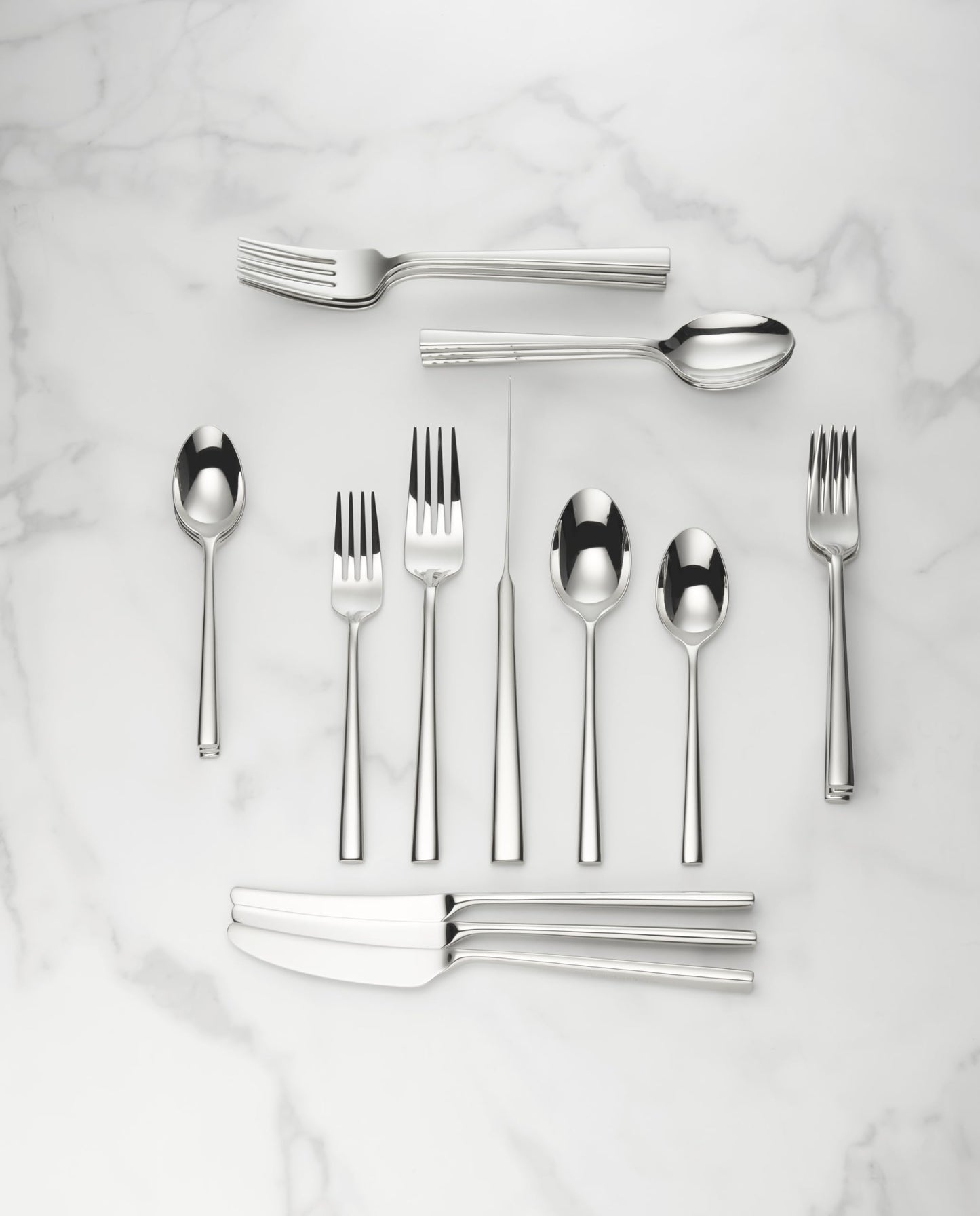 Kate Spade New York Malmo 20-Piece Flatware Set, 4.30 LB, Metallic