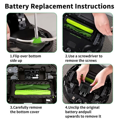 High Capacity for Roomba i7 Battery Compatible with iRobot Roomba i and e j Series, for J7 i7 i7+ i8 i8+ i6 i5 i4 i4+ i3 i3+ i7158 J7 7150 7550 and e5 e6 e5150 e5152 e6198 5511 ABL-D1 ABL-D2 14.4V