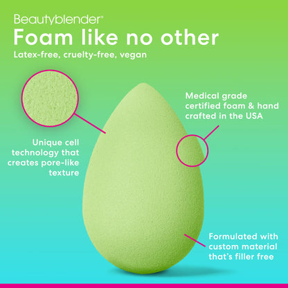 Beautyblender® | Bubble Blender Makeup Sponge | Blend Liquid Foundations, Powders and Creams | Streak Free Application | Vegan, Cruelty Free | Made in USA