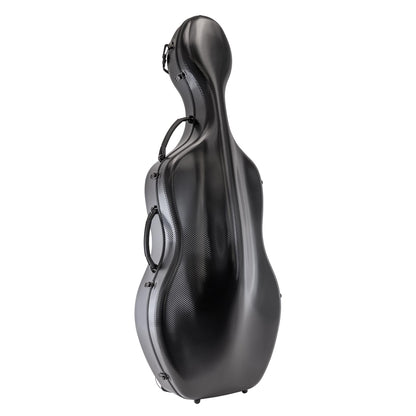 MI&VI CP-7006WB Pure Poly Carbon Fiber Cello Case 4/4 Hard Shell 11.5lb (Full Size) with Wheels | Carry Straps | Rigid Protection | Tough Shell (Black + Bag)