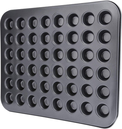 Fdit 48-Cup NonStick Mini Round Cupcake Pan, Bakeware Cooking Accessory for Beautiful Cakes