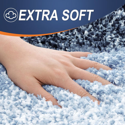OLANLY Bathroom Rugs - Extra Soft Microfiber Mat, Quick-Dry & Machine Washable, 30x20, Navy Blue
