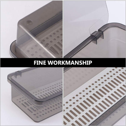 Cabilock Cutlery Organizer Flatware Tray with Lid, Utensil Holder for Drawer Countertop