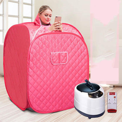 DKDZZXHUS Lightweight Indoor Sauna Tent Portable Steam Sauna Spa Timer 99 Minutes Steam Sauna with Remote Control and 5 Adjustable Levels