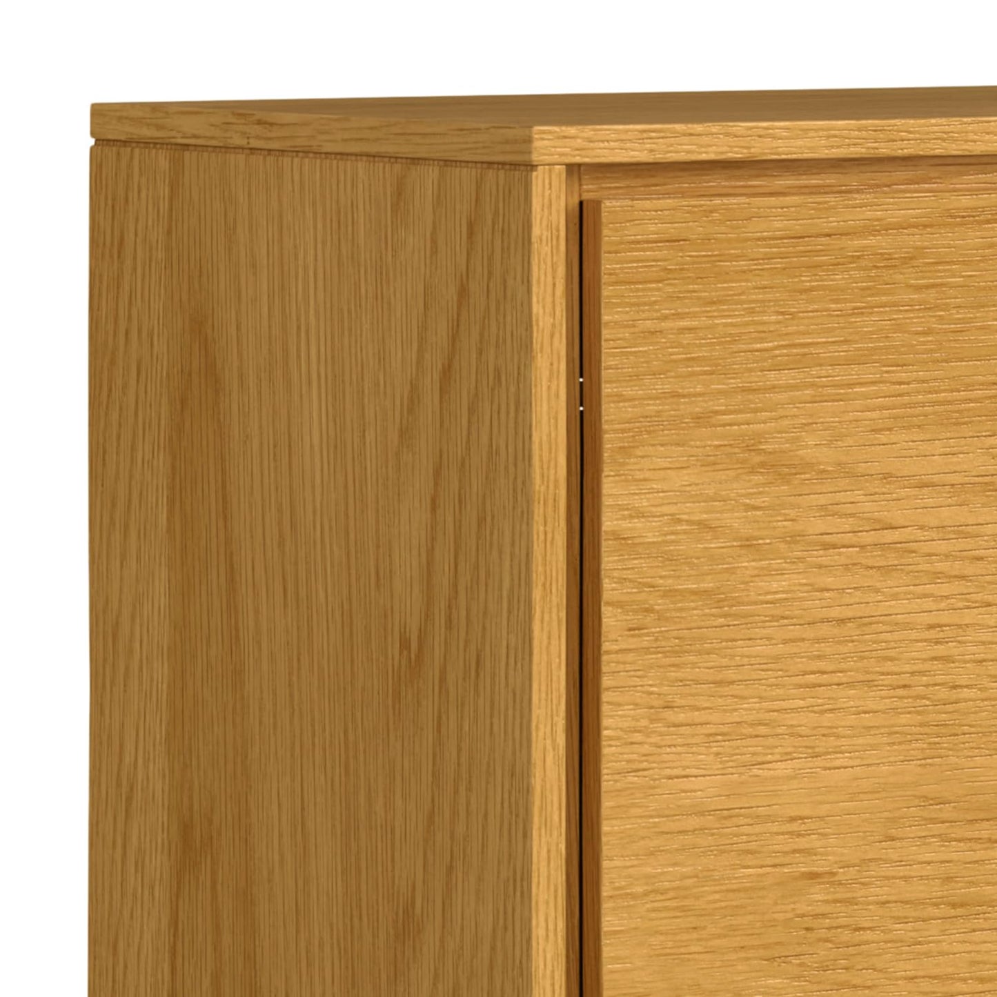 SIMPLIHOME Lowry 60 inch x 17 inch Rectangle Modern Industrial Sideboard Buffet in Oak Veneer for the Dining Room and Kitchen